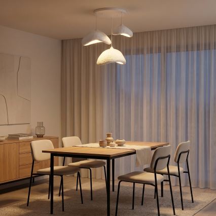 Brilagi - Luster na sajli WABI SABI 3xE27/40W/230V prečnik 82 cm beli