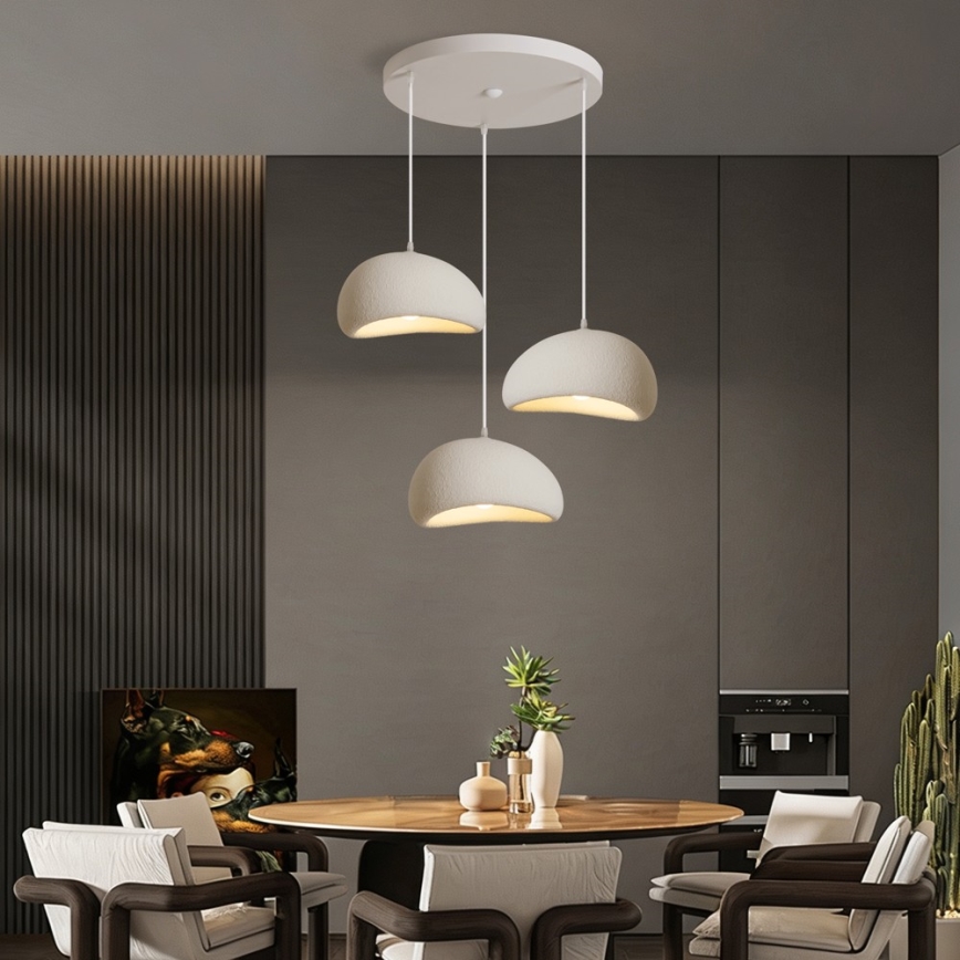 BRILAGI - Luster na sajli WABI SABI 3xE27/60W/230V bela