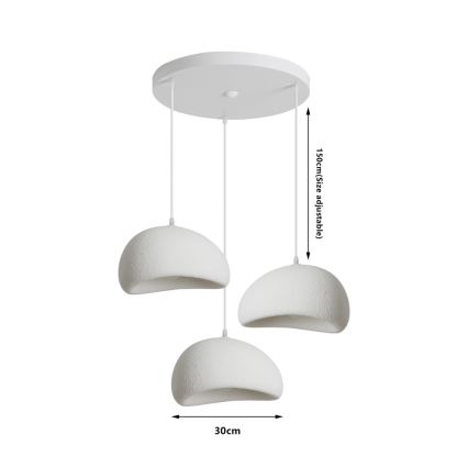 BRILAGI - Luster na sajli WABI SABI 3xE27/60W/230V bela