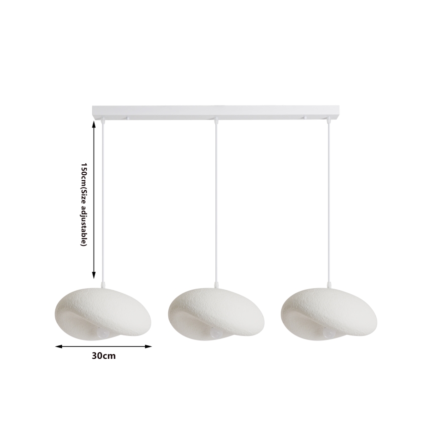 BRILAGI - Luster na sajli WABI SABI 3xE27/60W/230V bela