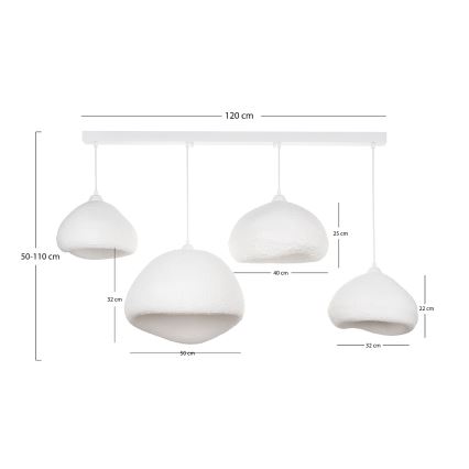 BRILAGI - Luster na sajli WABI SABI 4xE27/40W/230V beo