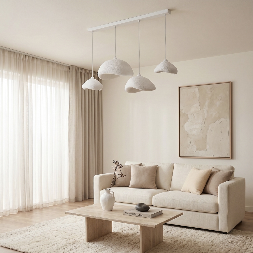 Brilagi - Luster na sajli WABI SABI 4xE27/40W/230V beo