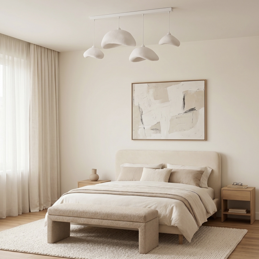 Brilagi - Luster na sajli WABI SABI 4xE27/40W/230V beo