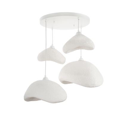 Brilagi - Luster na sajli WABI SABI 4xE27/40W/230V, prečnik 90 cm, bela