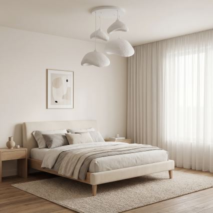 Brilagi - Luster na sajli WABI SABI 4xE27/40W/230V, prečnik 90 cm, bela