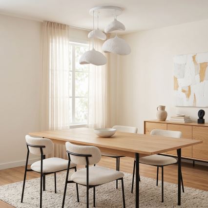 Brilagi - Luster na sajli WABI SABI 4xE27/40W/230V, prečnik 90 cm, bela