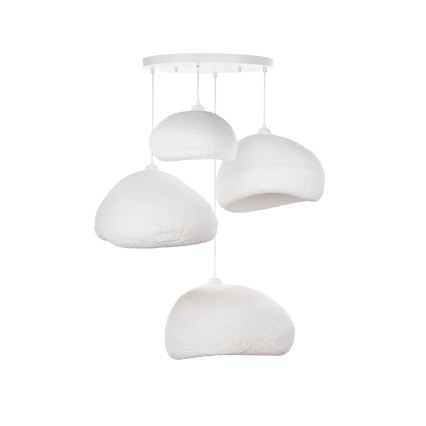 Brilagi - Luster na sajli WABI SABI 4xE27/40W/230V prečnik 95 cm bela