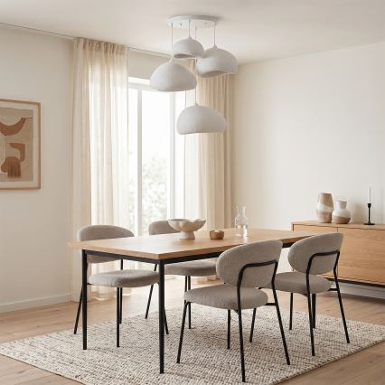 Brilagi - Luster na sajli WABI SABI 4xE27/40W/230V prečnik 95 cm bela