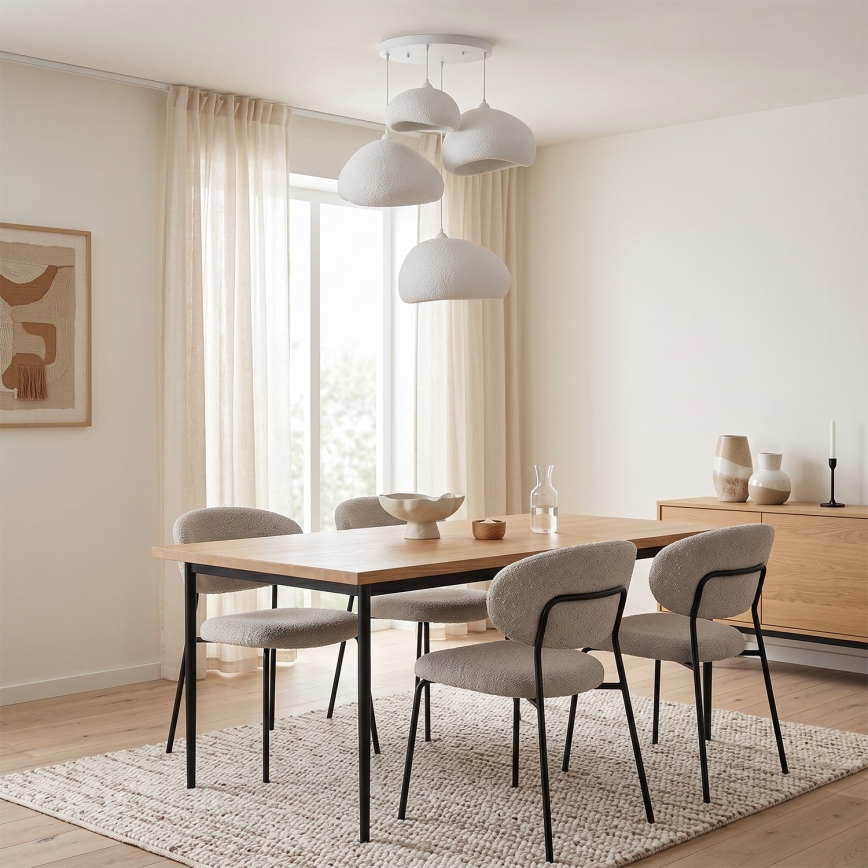 Brilagi - Luster na sajli WABI SABI 4xE27/40W/230V prečnik 95 cm bela