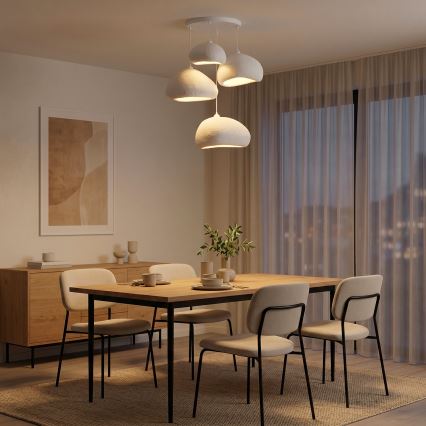 Brilagi - Luster na sajli WABI SABI 4xE27/40W/230V prečnik 95 cm bela