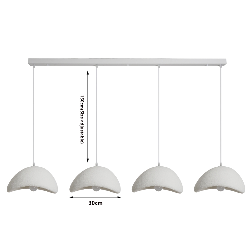 BRILAGI - Luster na sajli WABI SABI 4xE27/60W/230V bela