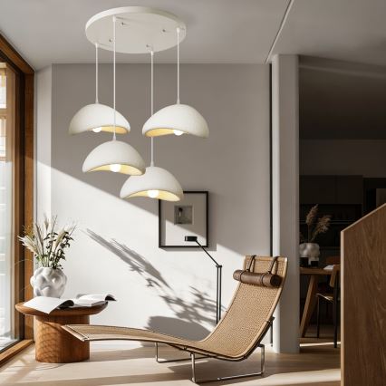 BRILAGI - Luster na sajli WABI SABI 4xE27/60W/230V bela