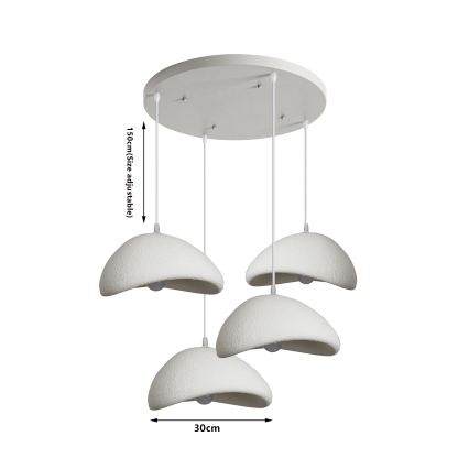 BRILAGI - Luster na sajli WABI SABI 4xE27/60W/230V bela