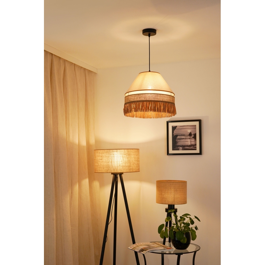 BRILAGI - Luster na sajli WINNETOU AVIGNION 1xE27/15W/230V prečnik 35 cm braon/krem