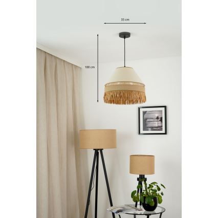 BRILAGI - Luster na sajli WINNETOU AVIGNION 1xE27/15W/230V prečnik 35 cm braon/krem
