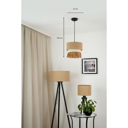 BRILAGI - Luster na sajli WINNETOU BOHO 1xE27/15W/230V prečnik 25 cm smeđa/krem