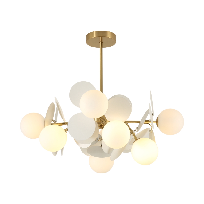 Brilagi - Luster na šipci BALMO 8xG9/9W/230V prečnik 60 cm zlatna/bela