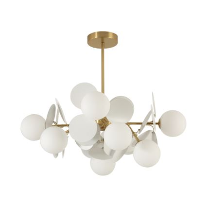 Brilagi - Luster na šipci BALMO 8xG9/9W/230V prečnik 60 cm zlatna/bela