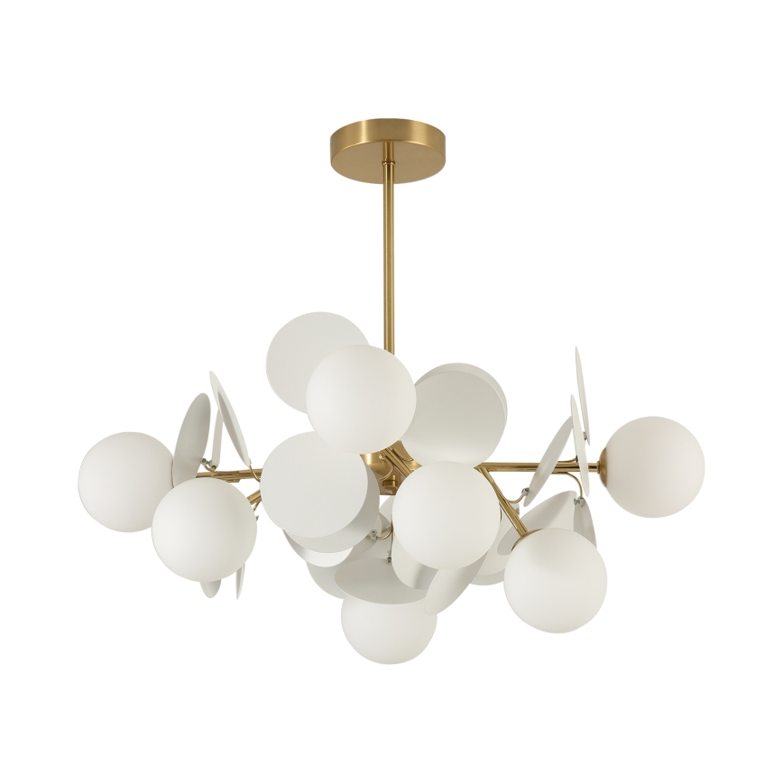 Brilagi - Luster na šipci BALMO 8xG9/9W/230V prečnik 60 cm zlatna/bela