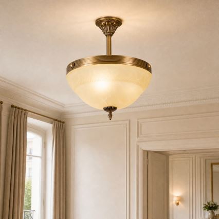 BRILAGI - Luster na šipci DAHLIA 3xE27/40W/230V prečnik 37 cm mesing