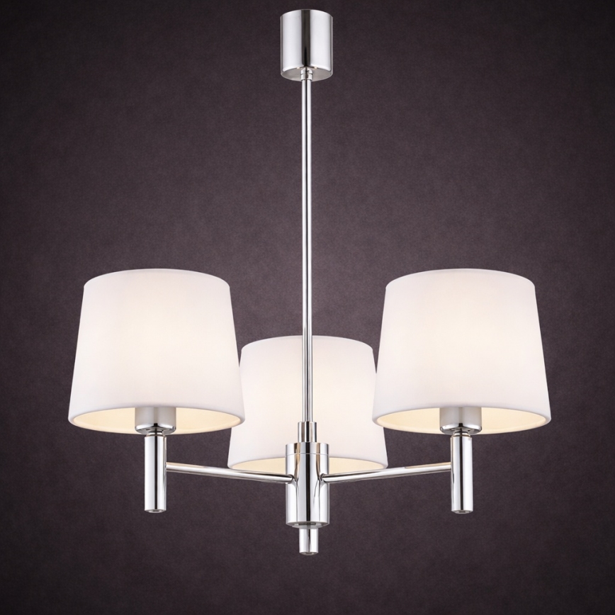 Brilagi - Luster na šipci MONTE 3xE27/15W/230V krem/sjajni hrom