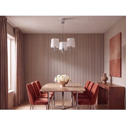 BRILAGI - Luster na šipci MONTE 3xE27/60W/230V krem/sjajni hrom