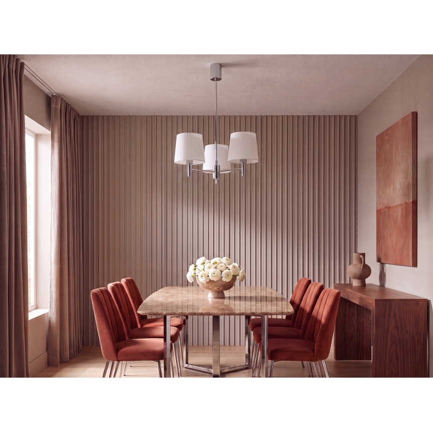 BRILAGI - Luster na šipci MONTE 3xE27/60W/230V krem/sjajni hrom