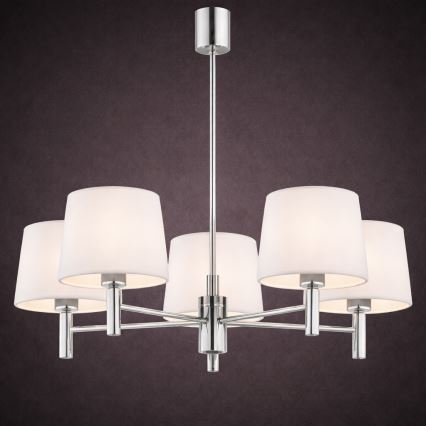 Brilagi - Luster na šipci MONTE 5xE27/15W/230V krem/sjajni hrom