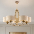 BRILAGI - Luster na šipci SAPHIRE 5xE27/15W/230V prečnik 66 cm krem/zlatna/patina