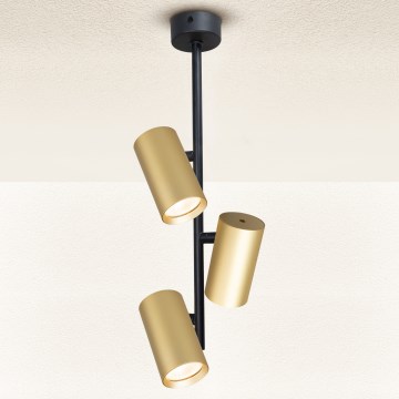 Brilagi - Luster na šipci SELE VERTICAL 3xGU10/30W/230V crna/zlatna