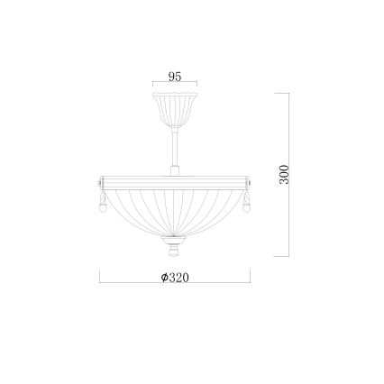 Brilagi - Luster na stalku CLASSIC 3xE14/60W/230V mesing