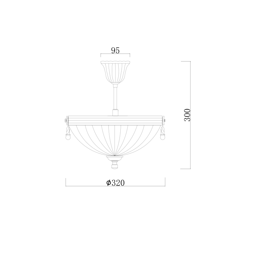 Brilagi - Luster na stalku CLASSIC 3xE14/60W/230V mesing