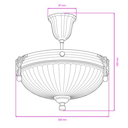 BRILAGI - Luster na stalku CLASSIC 3xE14/60W/230V mesing