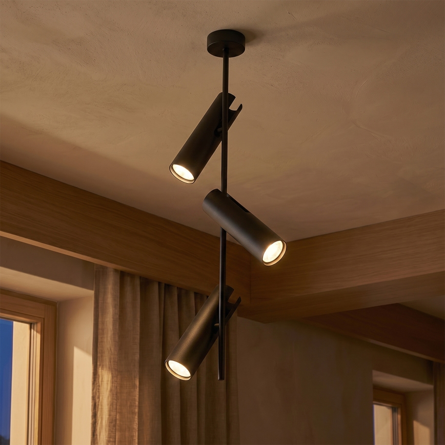 Brilagi - Luster na štapu BRANCH 3xGU10/30W/230V crna
