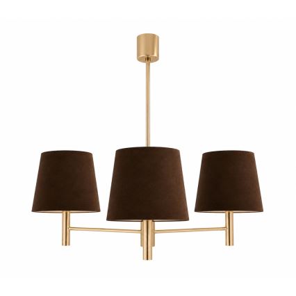 Brilagi - Luster na štapu MONTE 3xE27/15W/230V braon/zlatna