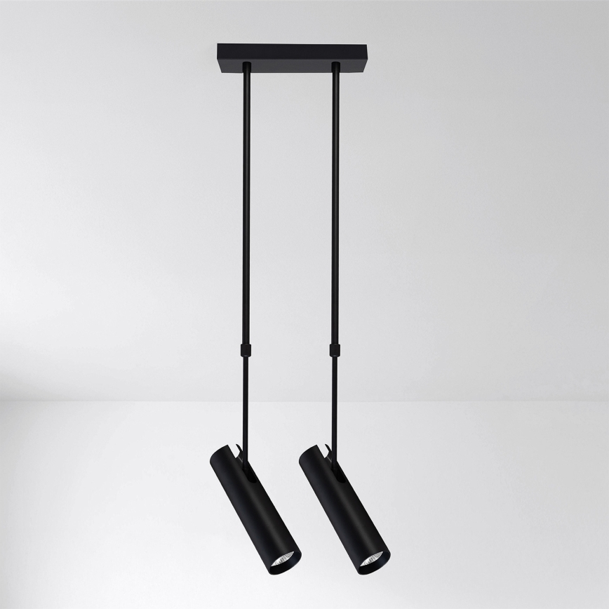Brilagi - luster na štapu SELE 2xGU10/30W/230V crne boje