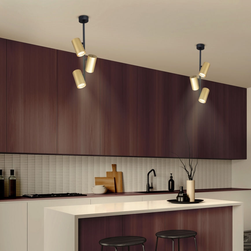 Brilagi - Luster na štapu SELE VERTICAL 3xGU10/30W/230V crna/zlatna