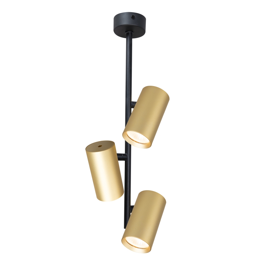 Brilagi - Luster na štapu SELE VERTICAL 3xGU10/30W/230V crna/zlatna