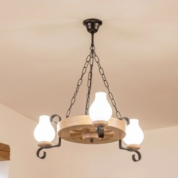 Brilagi - Luster ROATA na lancu 3xE14/40W/230V hrast