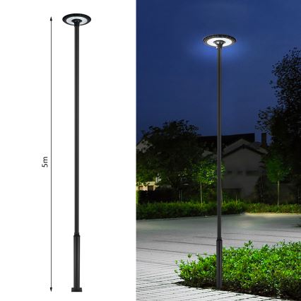 Brilagi - Metalna šipka za stub spoljašnjeg osvetljenja URBAN, 5 m, prečnik 58 mm, crna
