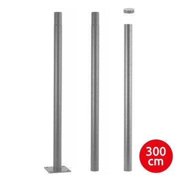 Brilagi - Metalna šipka za stub spoljne rasvete URBAN 3 m, prečnik 58 mm, siva