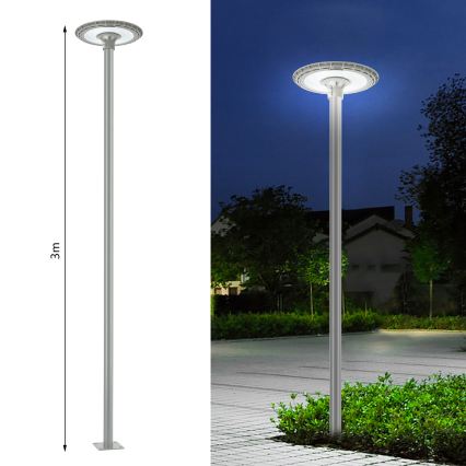 Brilagi - Metalna šipka za stub spoljne rasvete URBAN 3 m, prečnik 58 mm, siva
