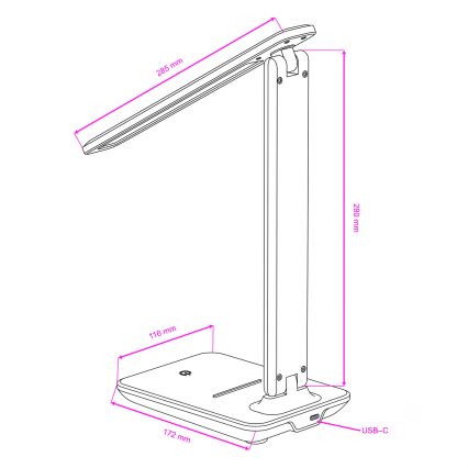 BRILAGI - LED prigušiva stona lampa MODO LED/7W/230V 3000/4000/6500K ružičasta