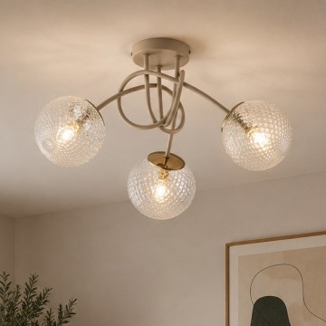 Brilagi - Nadgradni luster STELLA 3xE27/60W/230V bež/zlatna