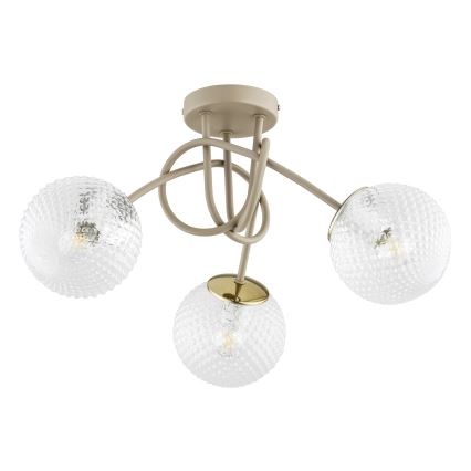 Brilagi - Nadgradni luster STELLA 3xE27/60W/230V bež/zlatna