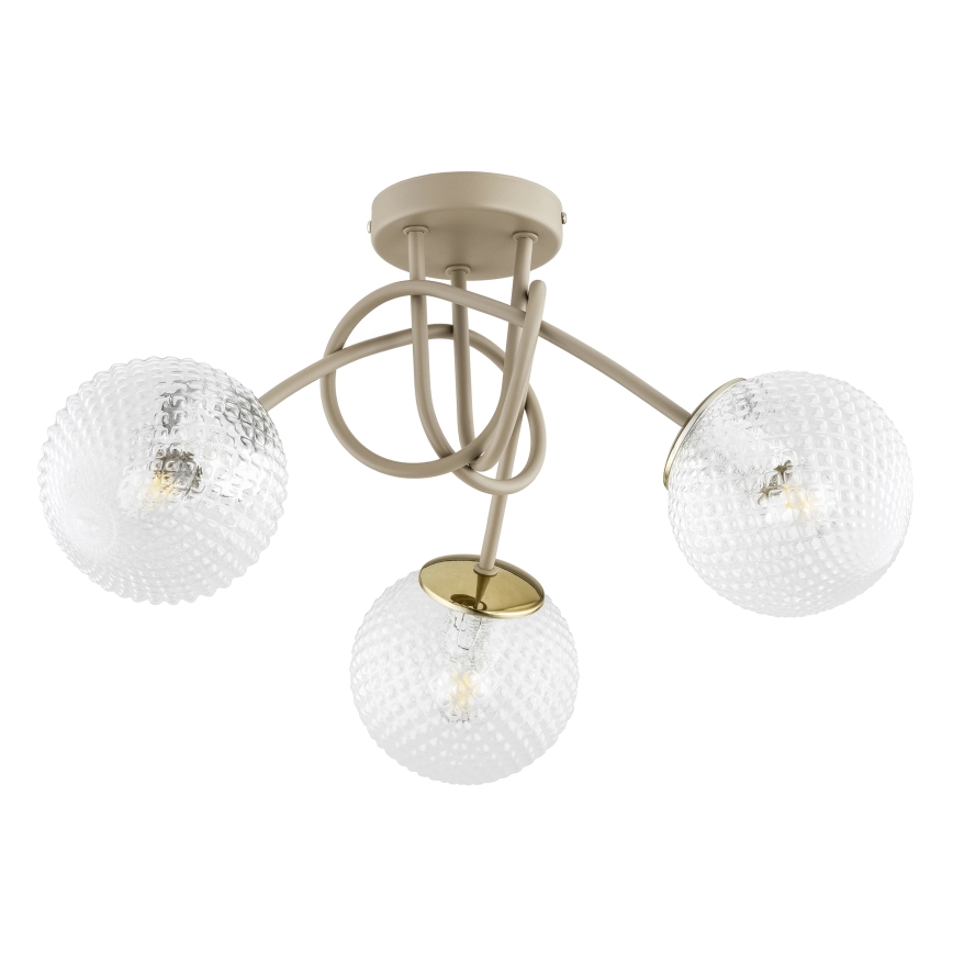Brilagi - Nadgradni luster STELLA 3xE27/60W/230V bež/zlatna