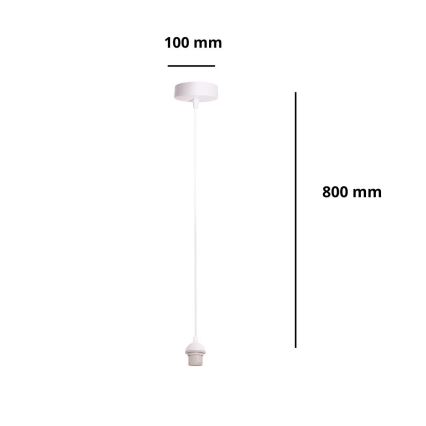 Brilagi - Napajajući kabel PARTY 1xE27/60W/230V prečnik 10 cm bela