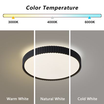 Brilagi - prigušiva LED stropna svetiljka ORINO LED/54W/230V 3000-6000K crna prečnik 43 cm + daljinski upravljač