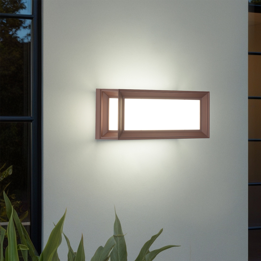 Brilagi - LED spoljašnje zidno svetlo sa senzorom PARKER LED/12W/230V braon IP44