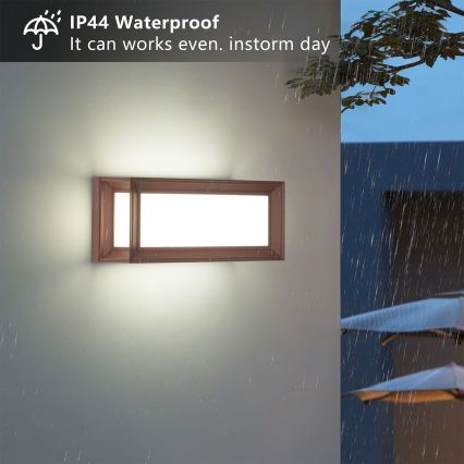 Brilagi - LED spoljašnje zidno svetlo sa senzorom PARKER LED/12W/230V braon IP44